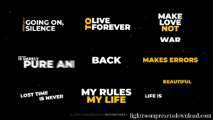 Typography Text Titles Part 01 Premiere Pro – Video Template – 34501970