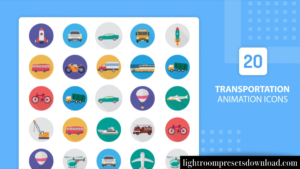 Transportation Animation Icons | Premiere Pro MOGRT – Video Template – 38759887