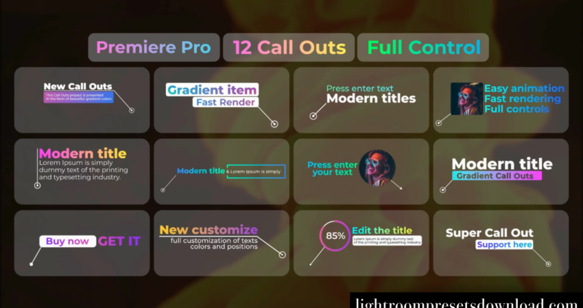 Gradient Call Outs | Premiere Pro – Video Template – 38803296